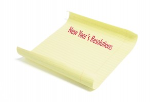 New Year's Resolutions on White Background